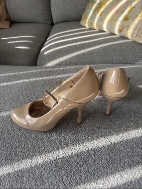 Chinese Laundry Nude Patent Mary Jane Heels